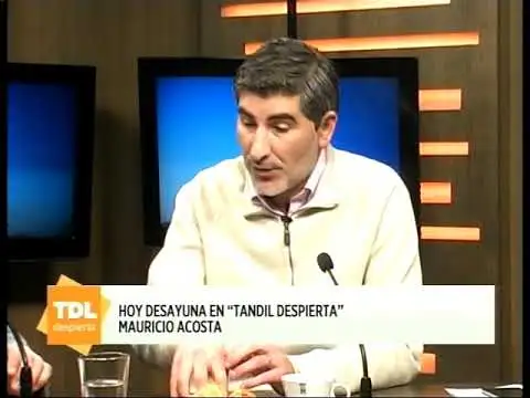 Mauricio Acosta en el desayuno de Tandil Despierta