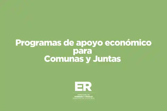 El gobierno lanzó programas de apoyo económico a comunas y juntas