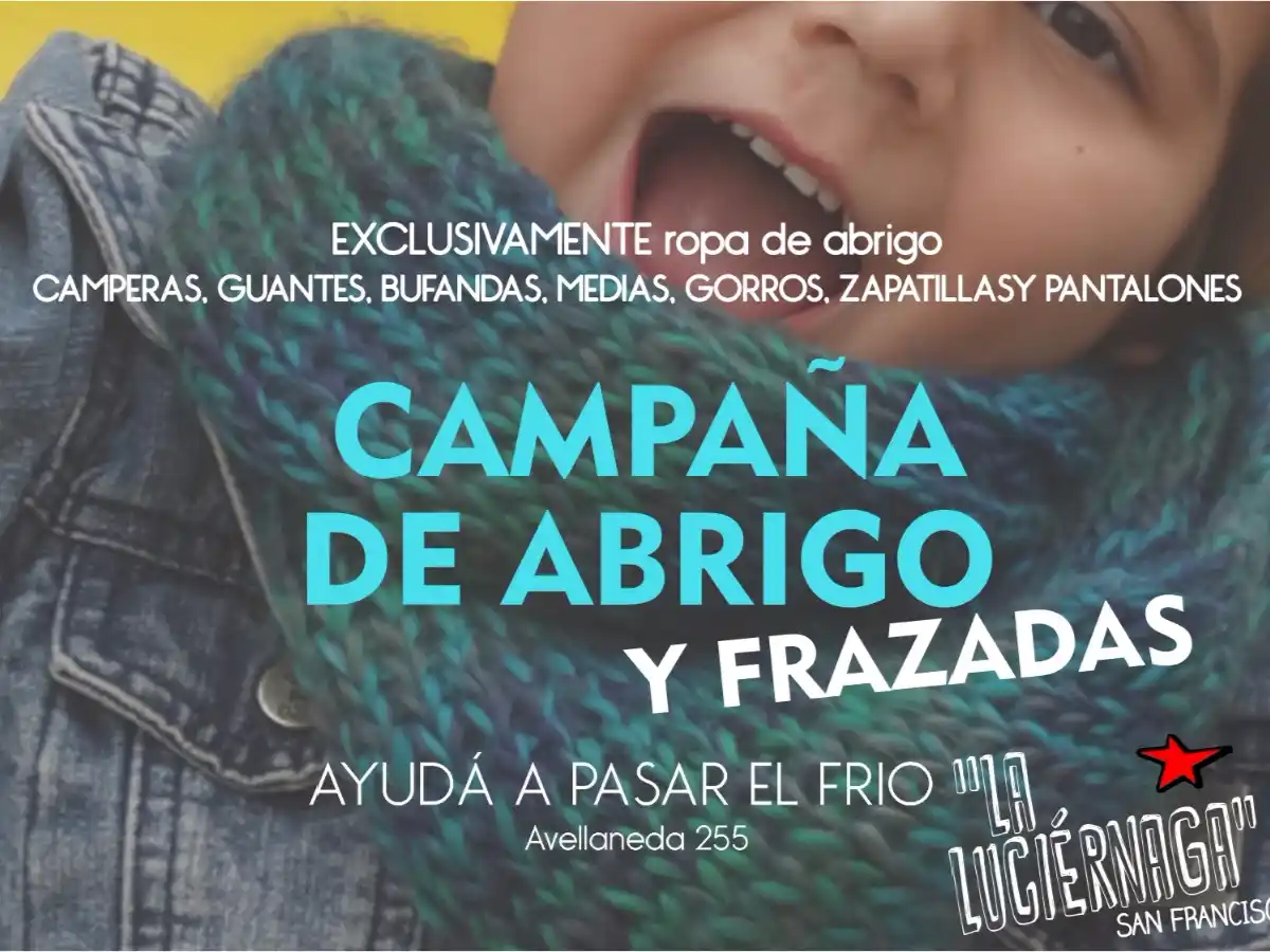 La Luciérnaga lanzó la campaña "del abrigo y frazadas"   