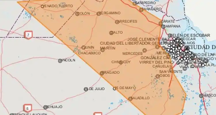 Alerta Meteorológica para San Pedro y la zona con probable caída de granizo