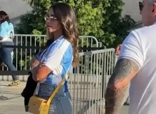 Antonela Roccuzzo pasó un mal momento antes de entrar al estadio en la Copa América