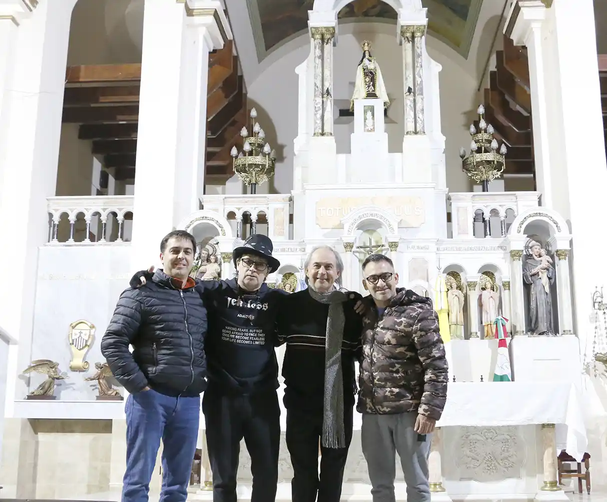 En el altar mayor, Chandaré y Barreto trabajan en la producción que estrenará en julio.