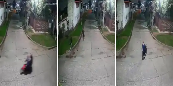 En actitud sospechosa, intentaron fugarse en moto y se escondieron en la casa de una vecina