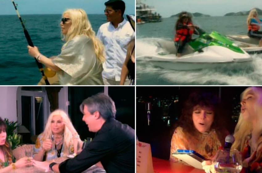Tirolesa, tragos, canto y confesiones: el divertido encuentro de Susana Giménez y Verónica Castro