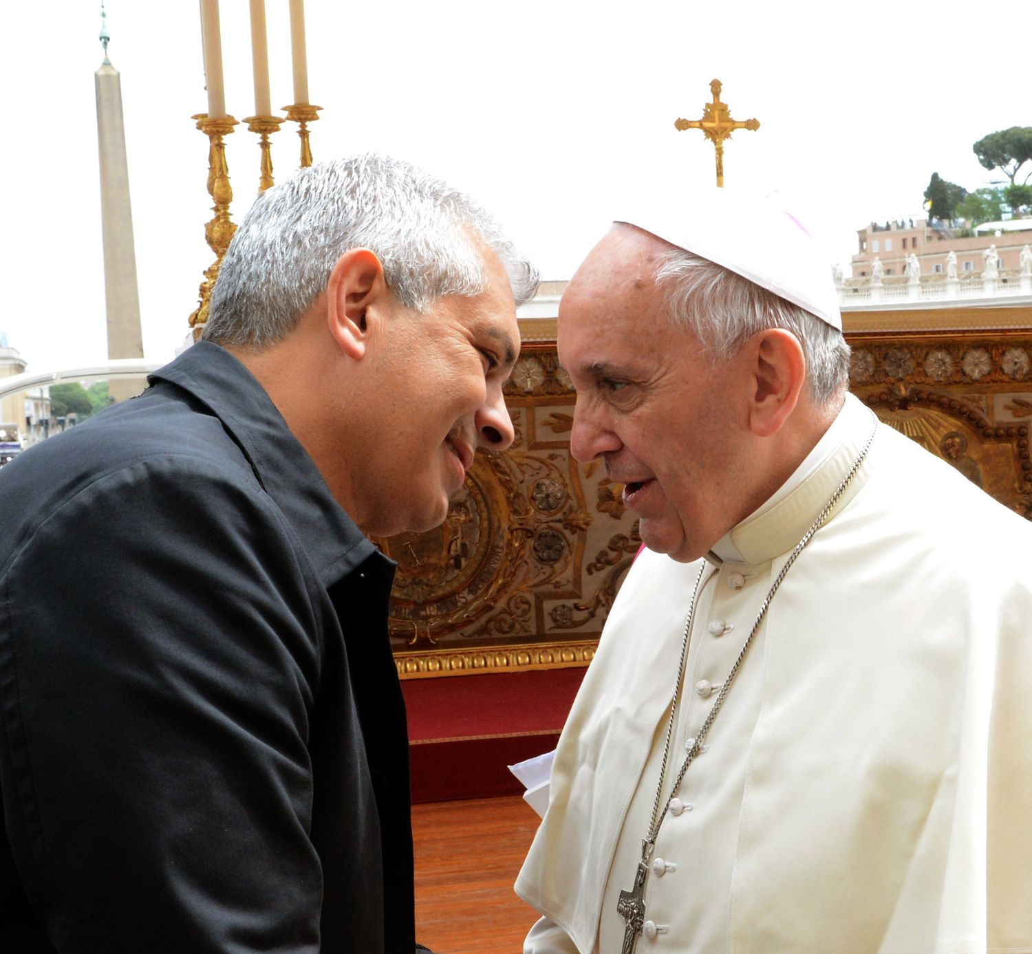 Julián Domínguez participó de la canonización de Juan Pablo II y Juan XXIII