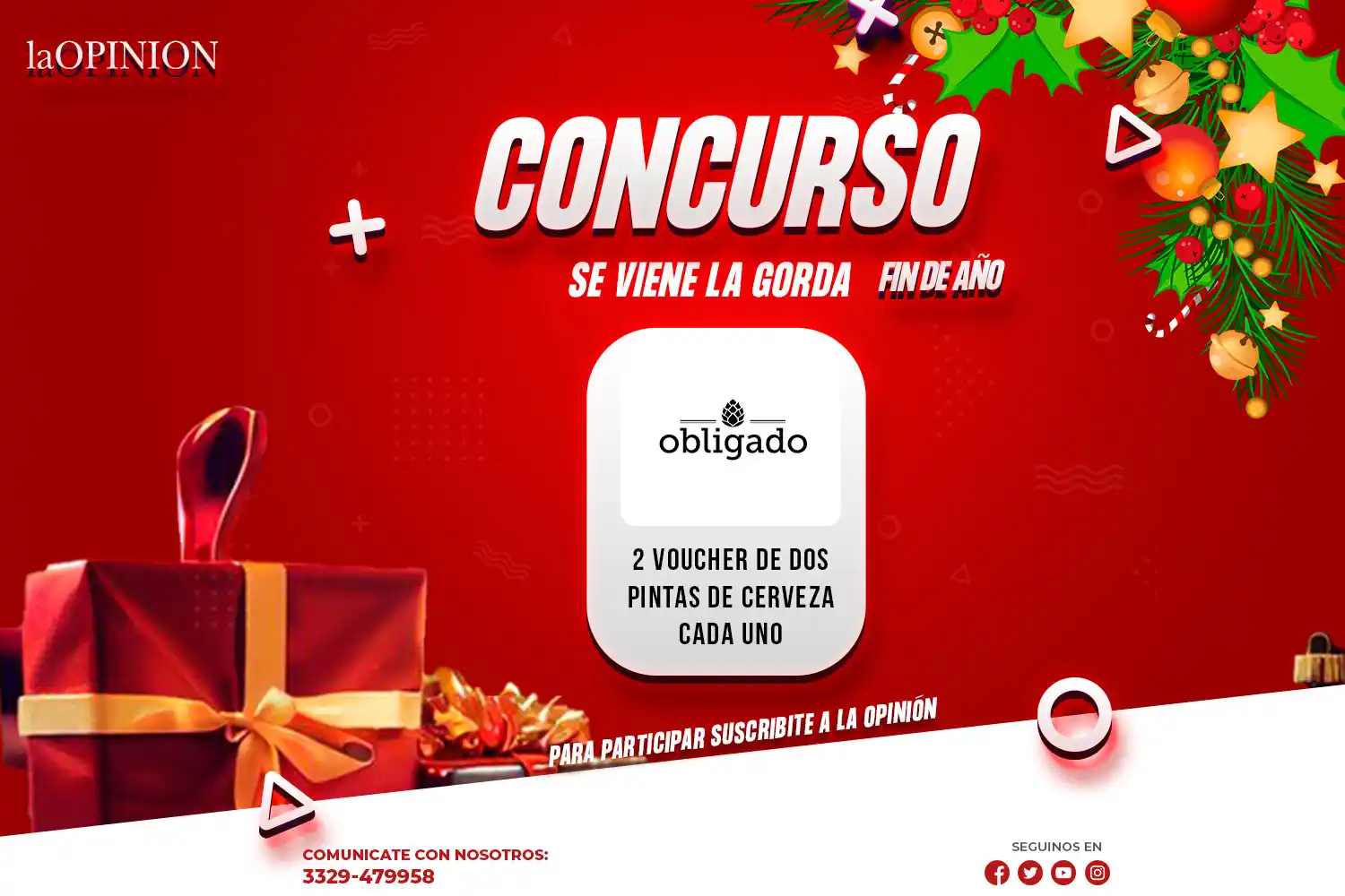 Escribinos al 3329 479958 y participá. ¡No te quedes afuera!