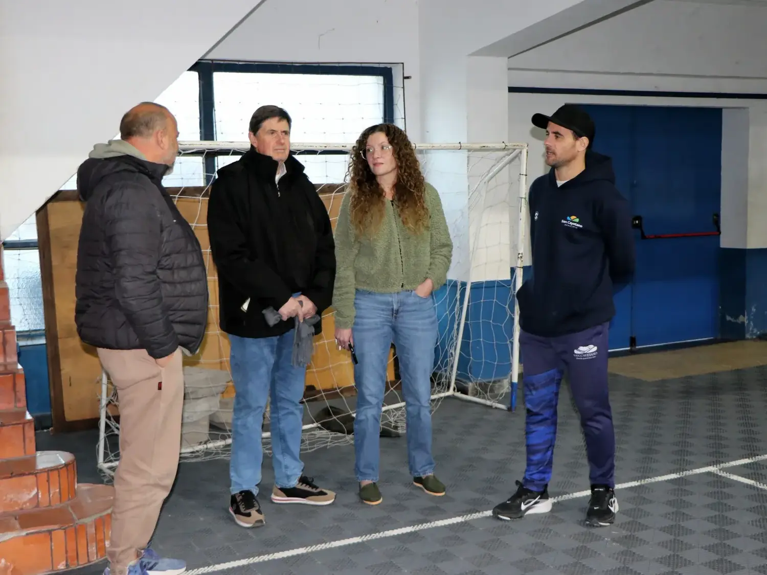 Recorrida. De las instalaciones del Club Rivadavia para verificar el avance de obra