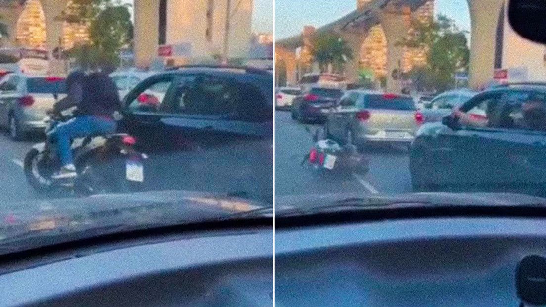 Ladrón asalta un conductor a punta de pistola, pero sucede algo inesperado