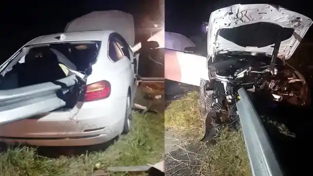 De milagro: se incrustó en el guardarrail y se salvó