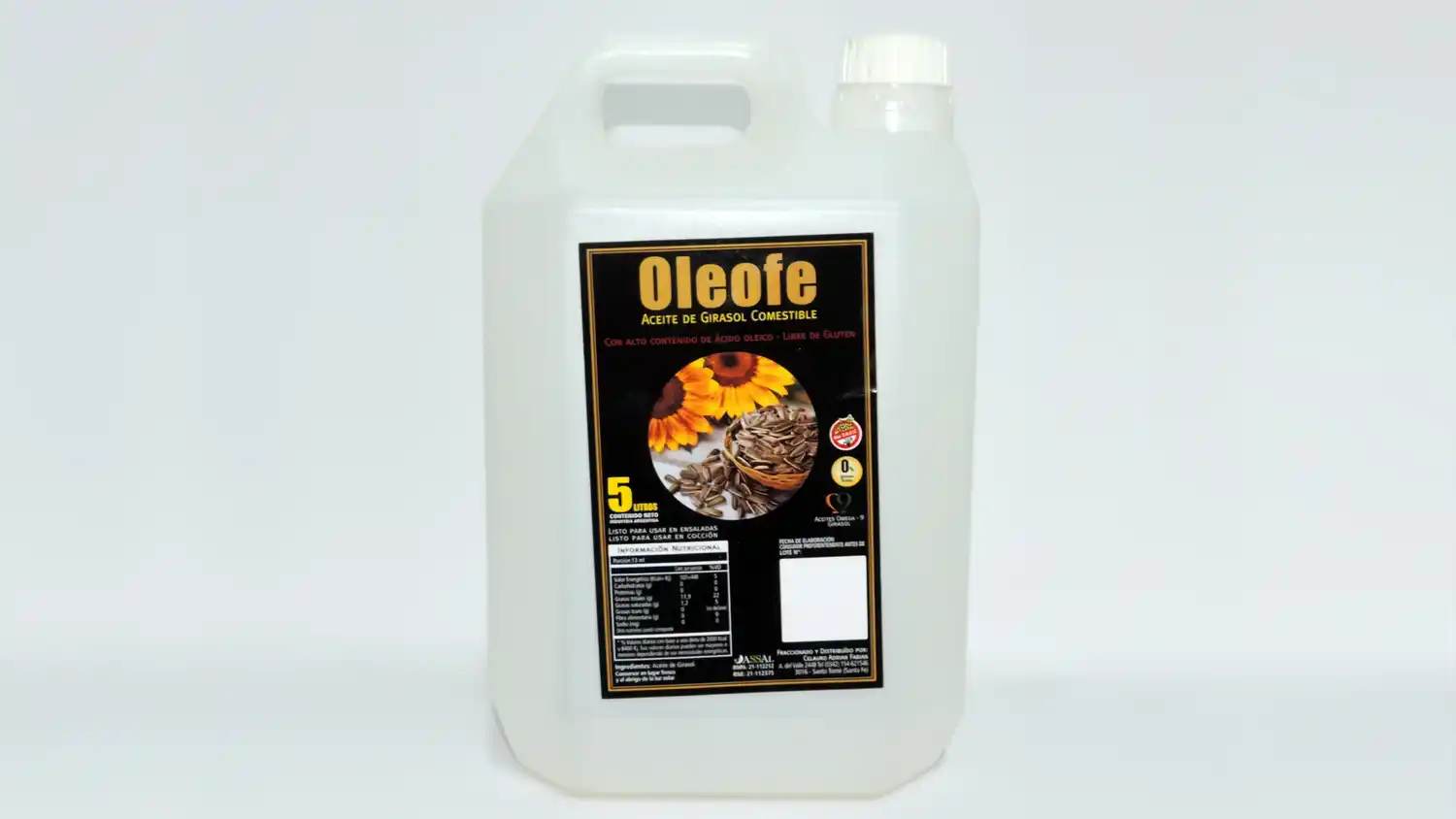 La ASSAL prohibió el Aceite de Girasol Comestible “Oleofe”