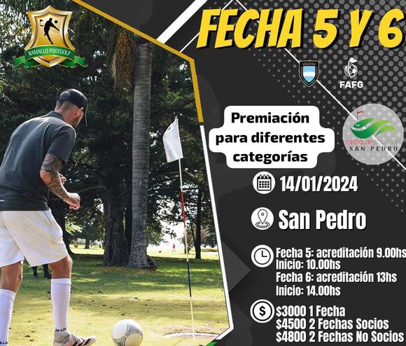 Footgolf: San Pedro será el anfitrión de la quinta y sexta fecha del Tour Ramallo