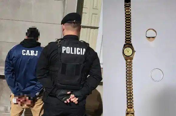 Hallaron un reloj pulsera y dos anillos en poder de un joven en actitud sospechosa