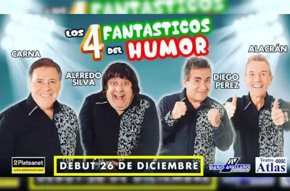 Temporada teatral 2021: “Los 4 fantásticos del humor” le pondrán sonrisas al verano