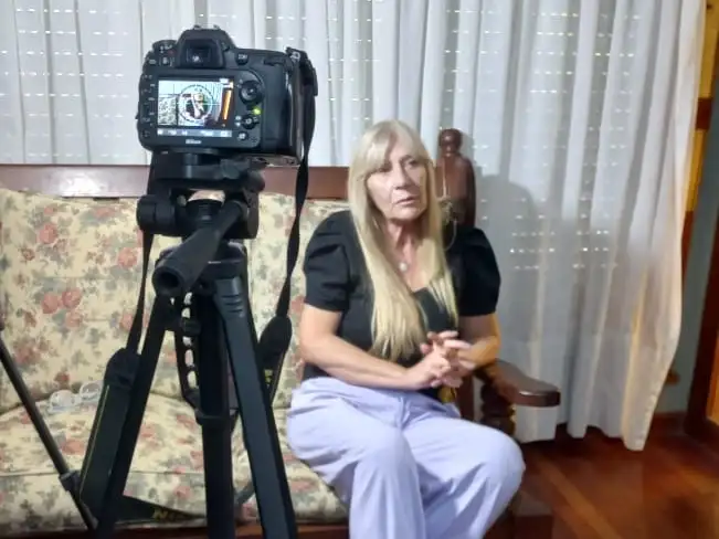 La madre de Magalí, durante una de las entrevistas que formarán parte del documental