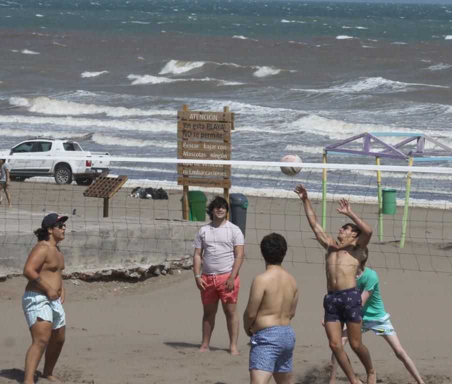 Poca playa por el viento intenso