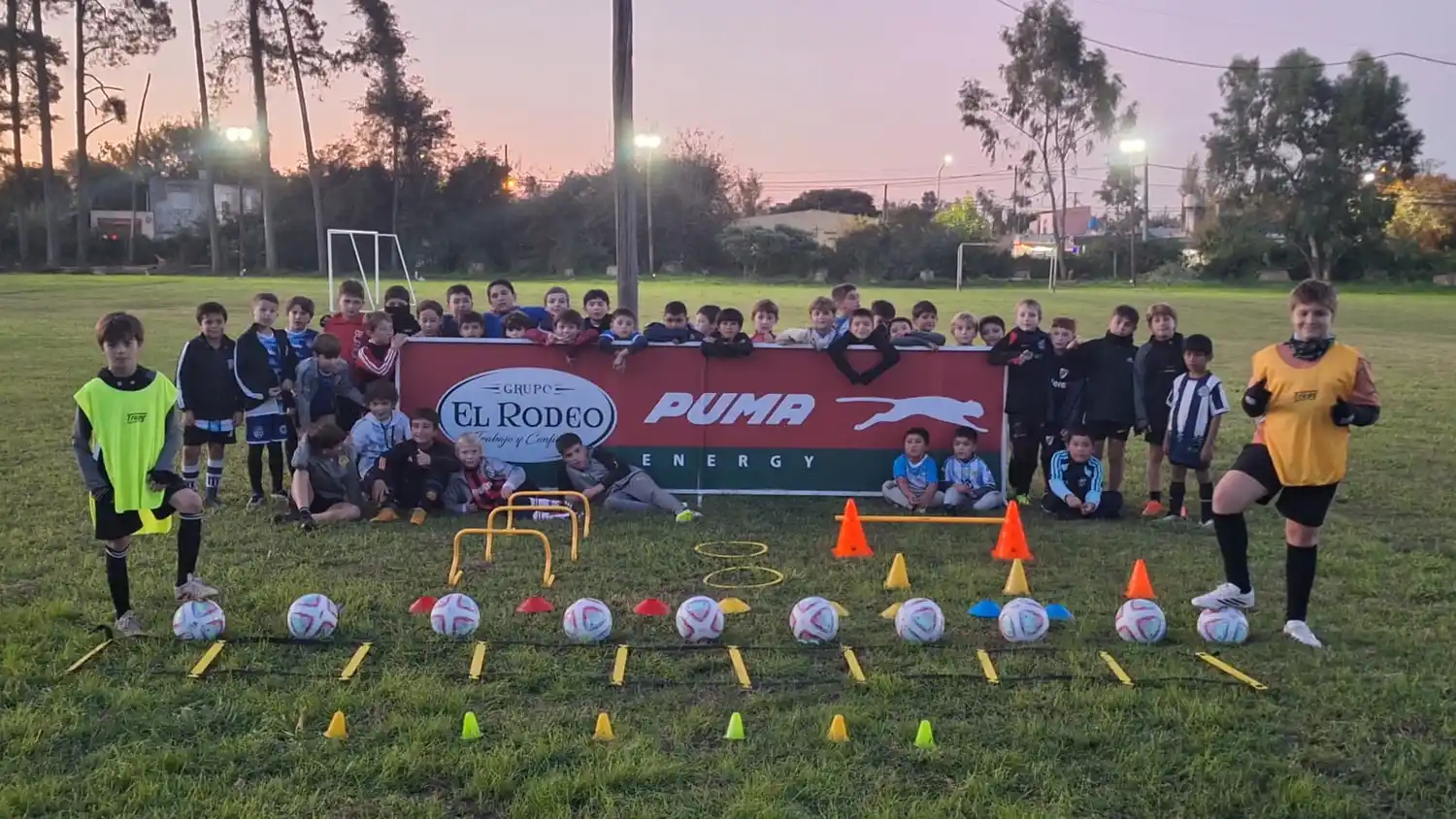 La Escuelita se Sportiva en el predio de entrenamiento de La Quinta