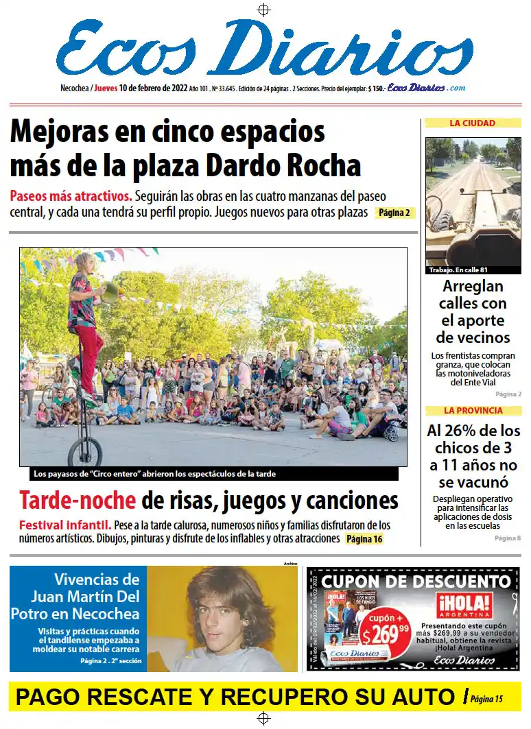 Tapa del 10 de febrero de 2022