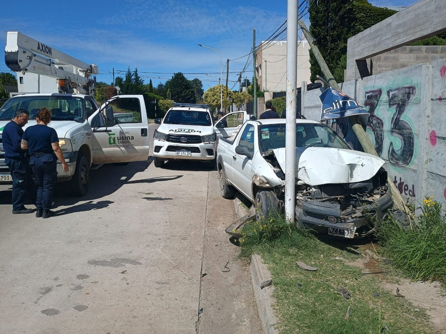 El accidente ocurrió en la calle Pozos al 953.