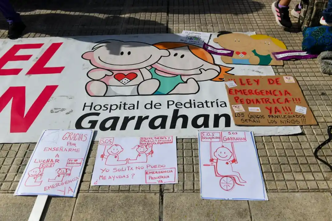 El Garrahan tras el veto de Milei: Paro, asamblea y marcha