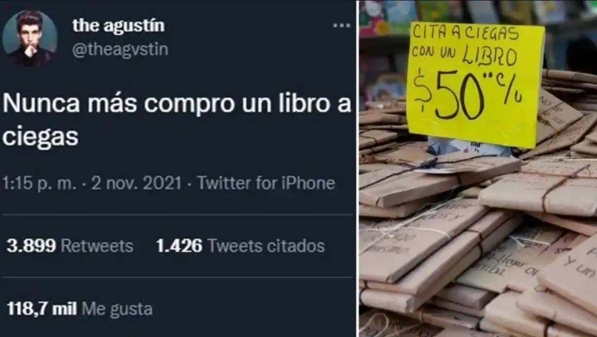 Compró un "libro a ciegas" y explotó de bronca con el que le tocó en el sorteo
