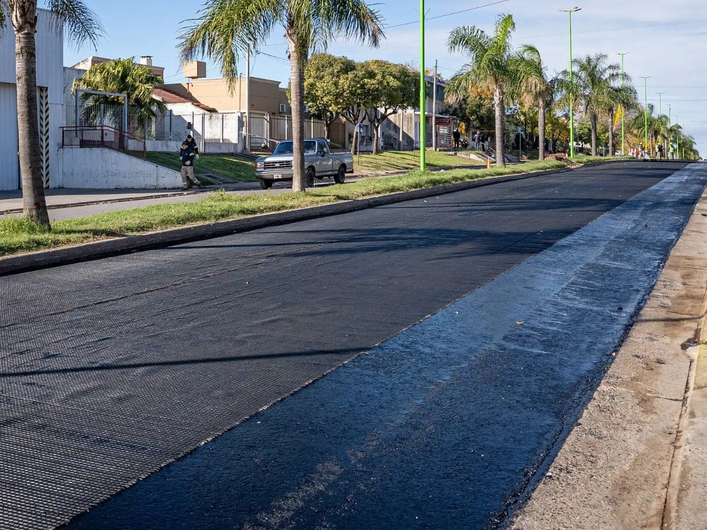 Etapa final: este lunes comenzará la colocación de la carpeta asfáltica en el Boulevard Pedro Jurado