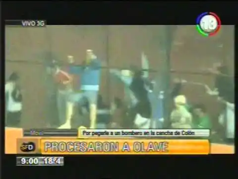 Olave fue procesado por los incidentes ocurridos en el partido ante Colón en 2012