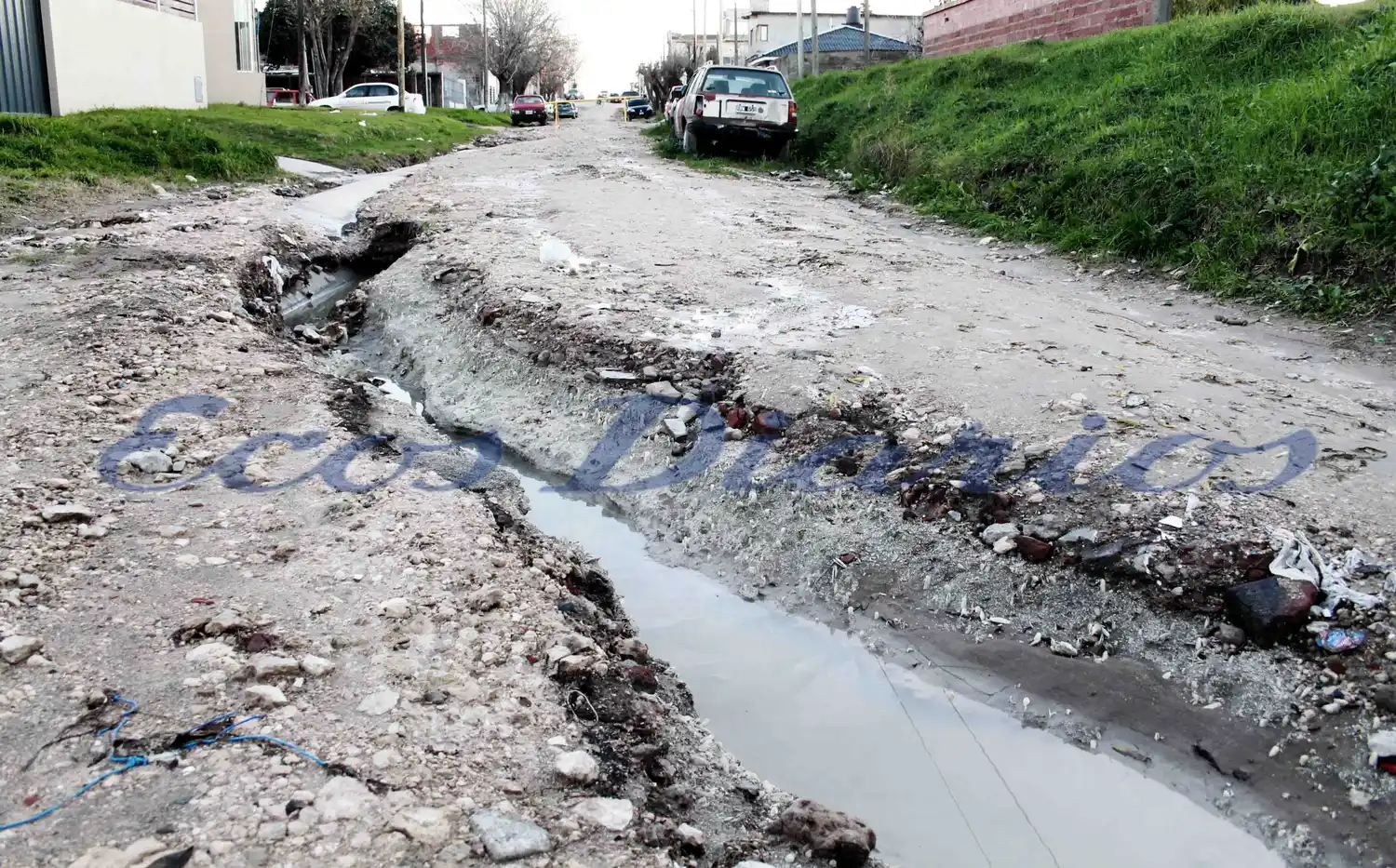 Tras la lluvia, quedó intransitable