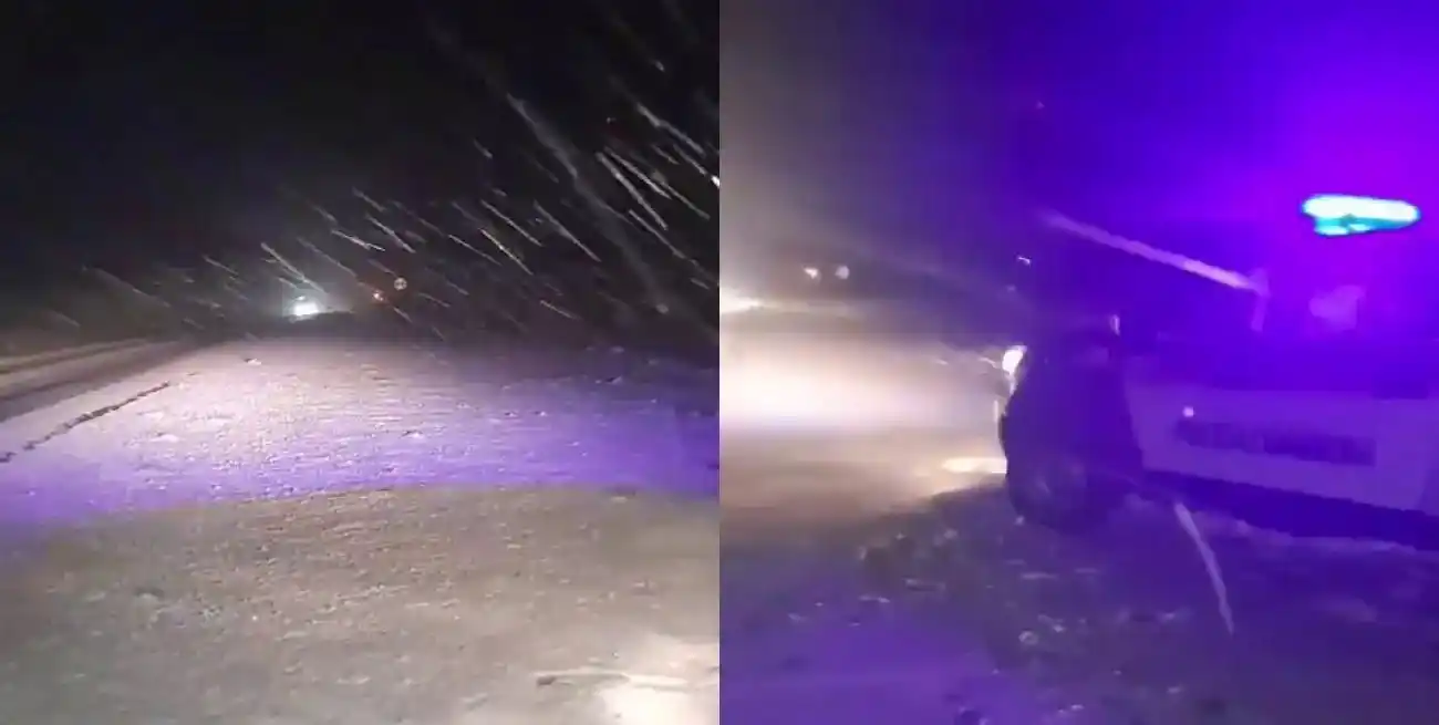 La nevada que comenzó este jueves en Córdoba.