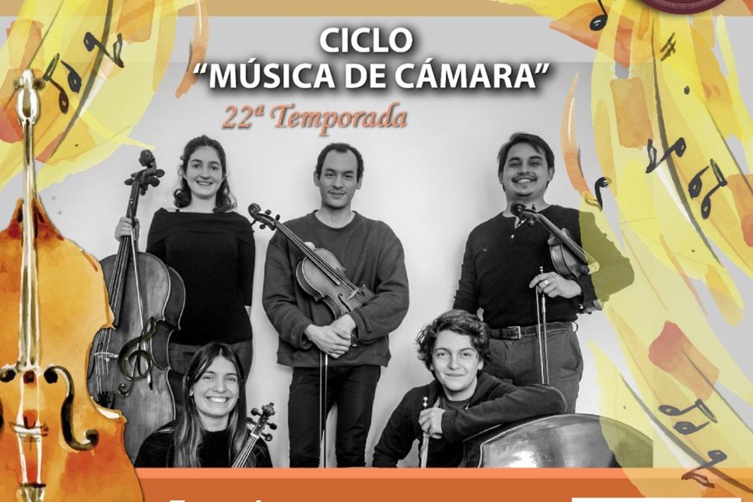 El “Ensamble Boccherini”, que se presenta con el auspicio de la Comisión Municipal para la Promoción de la Cultura.
