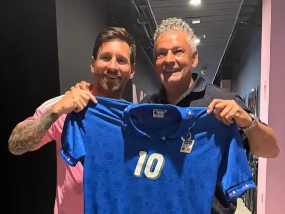 Encuentro de cracks: Lionel Messi se reunió con Roberto Baggio