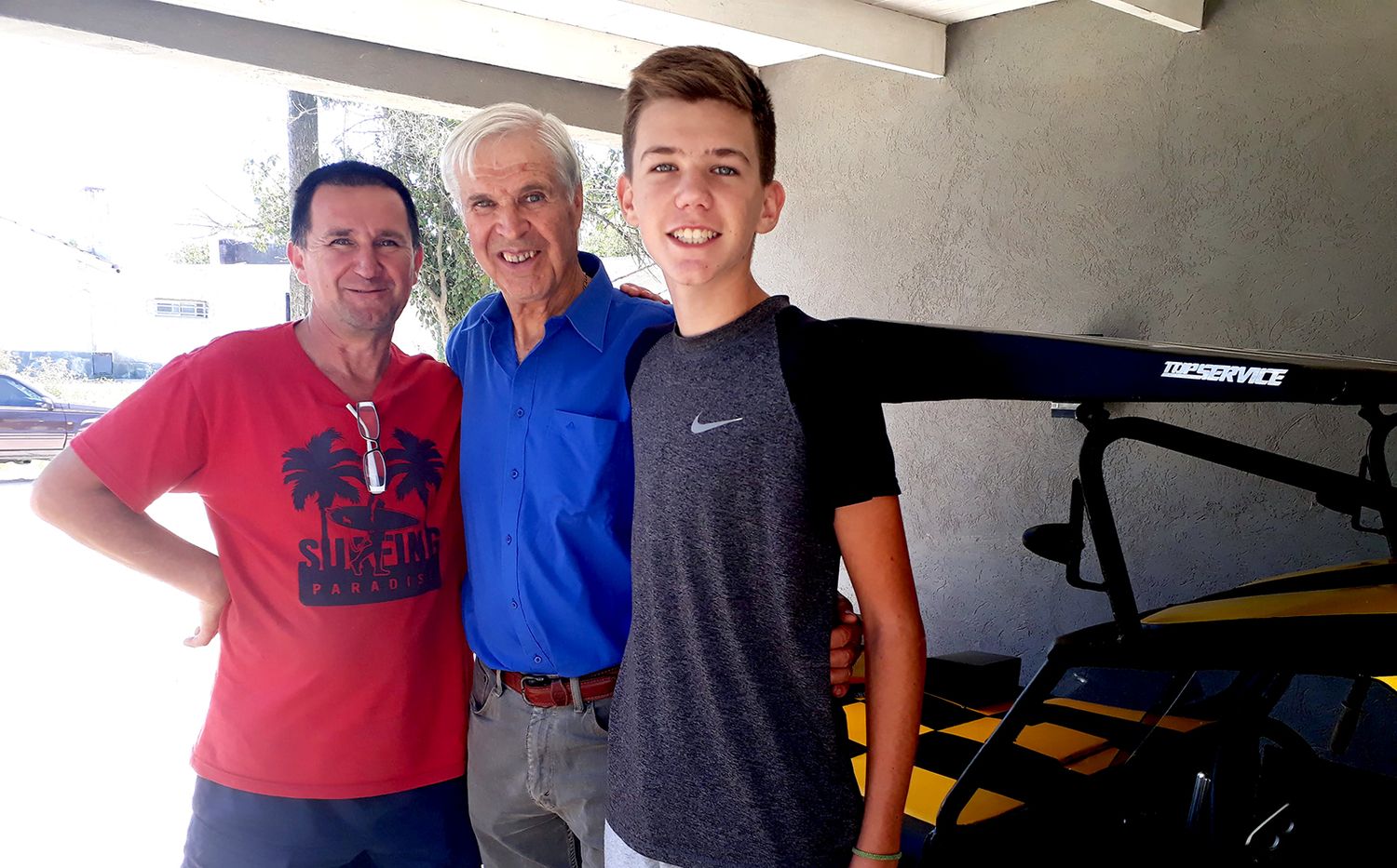 Para el recuerdo. El buen año dentro del Karting Regional y en la secuencia compartiendo Ruben Curone, Oscar Castellano y Guillermo.