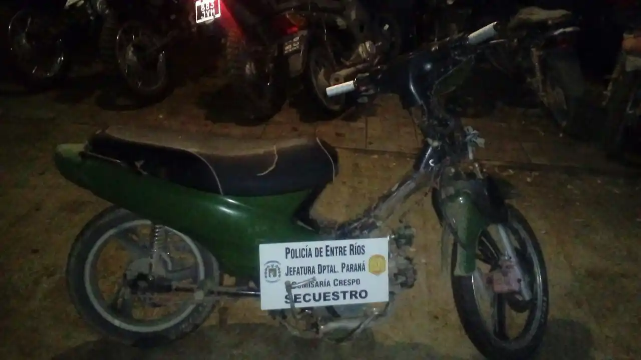 Recuperan moto sustraída