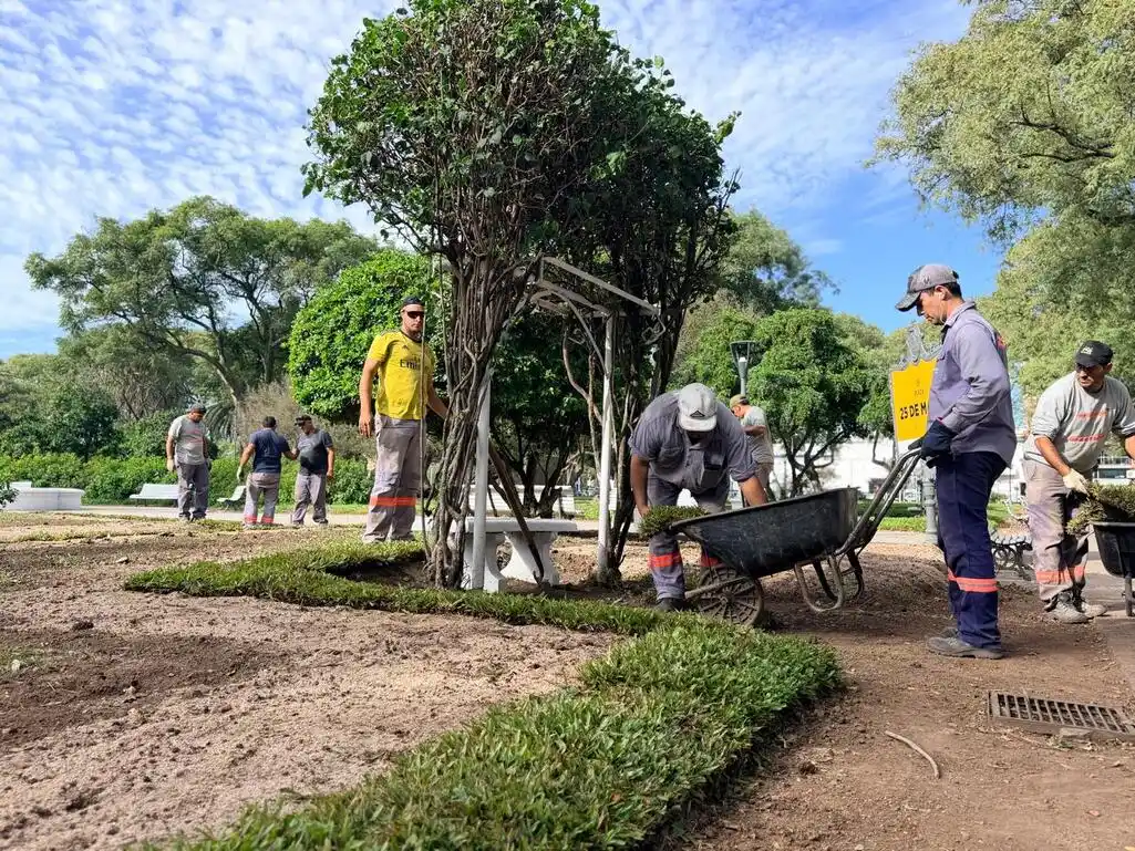 Plaza 25 de Mayo: el sector noroeste entra en su etapa final