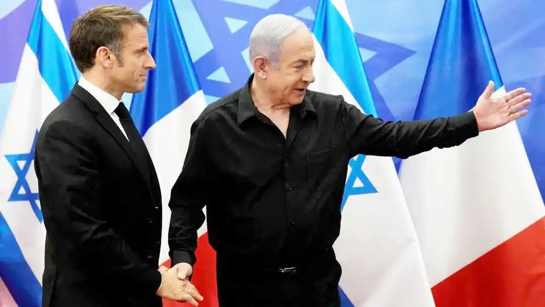 Netanyahu contradijo a Emanuel Macron acerca de Palestina