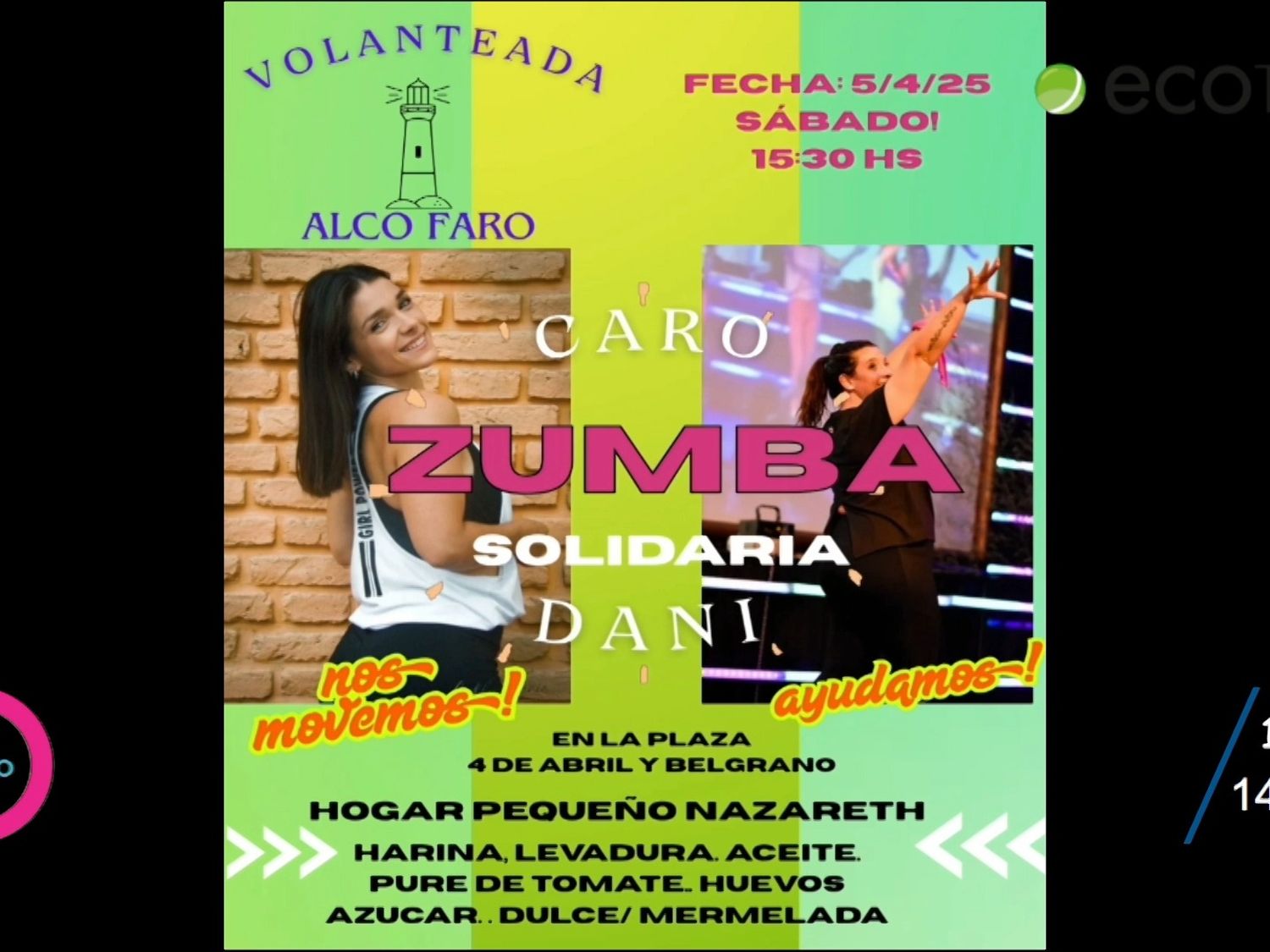 Mañana se llevará a cabo una jornada de Zumba a beneficio del grupo Faro