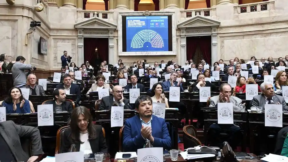 Cámara de diputados de la nación (Foto: Infobae)