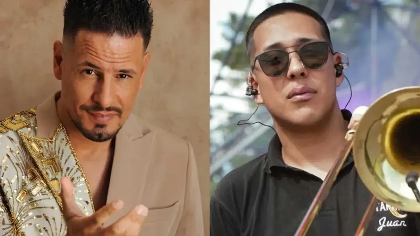 Rodrigo Tapari junto a Juan Manuel Toloza, el trombonista de su banda que protagonizó un accidente fatal en la Panamericana