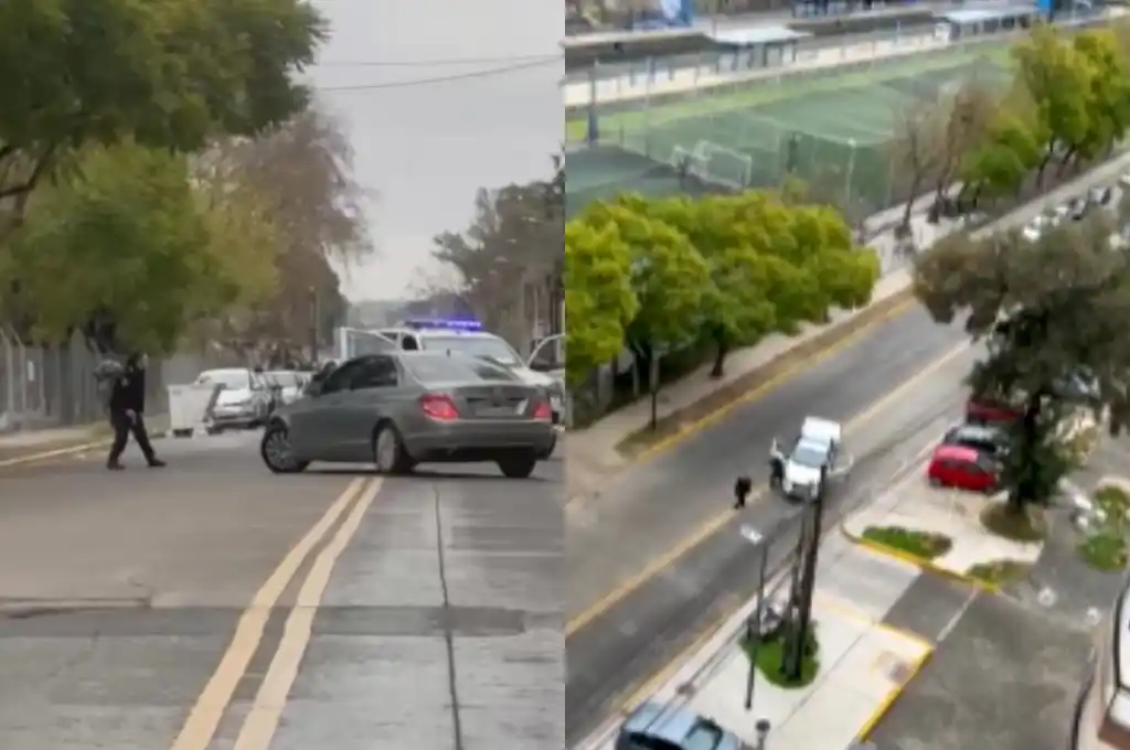 La secuencia completa fue grabada por vecinos desde sus ventanas y balcones.