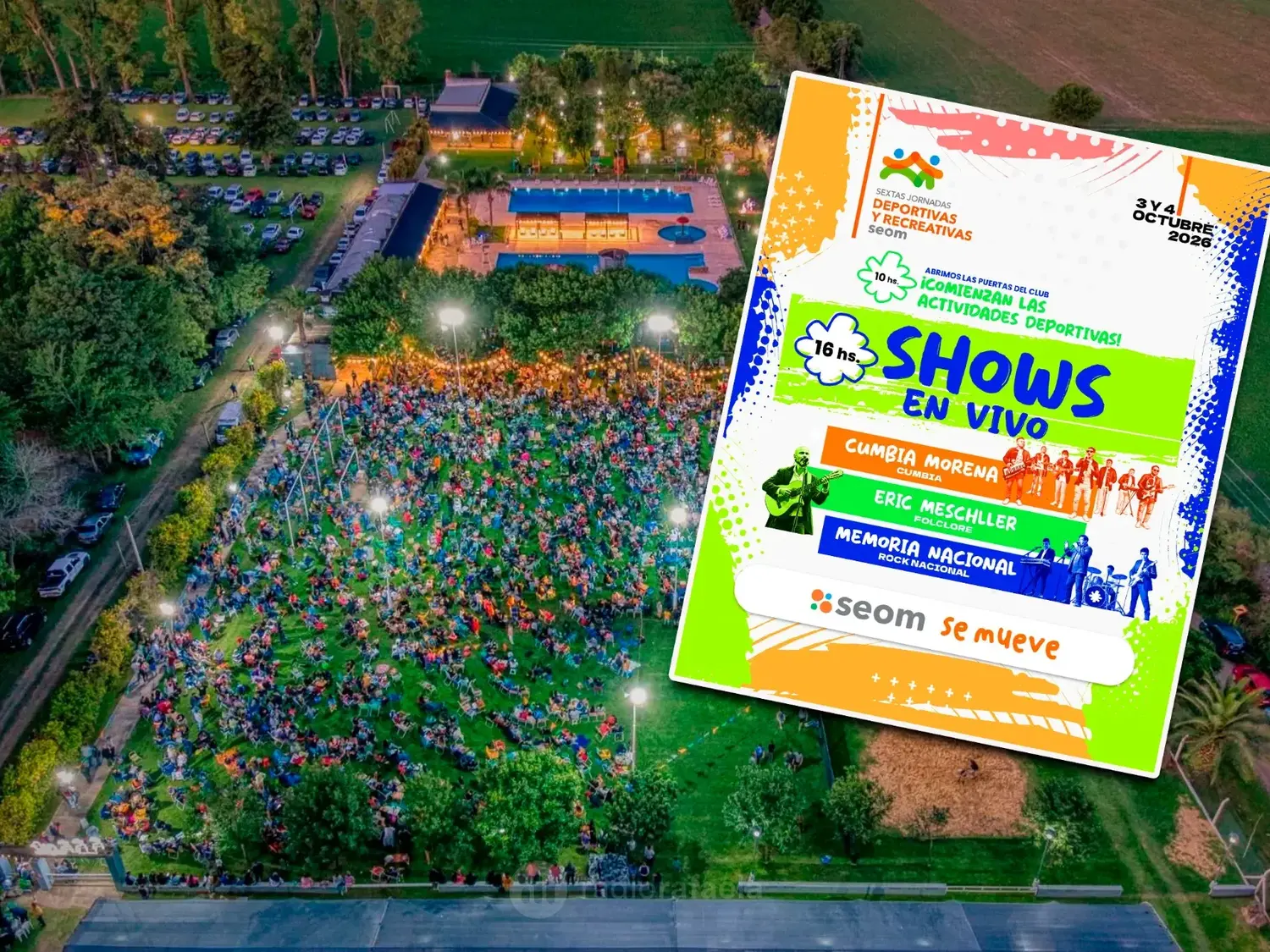 SEOM realizará sus Sextas Jornadas Deportivas y Recreativas con shows en vivo
