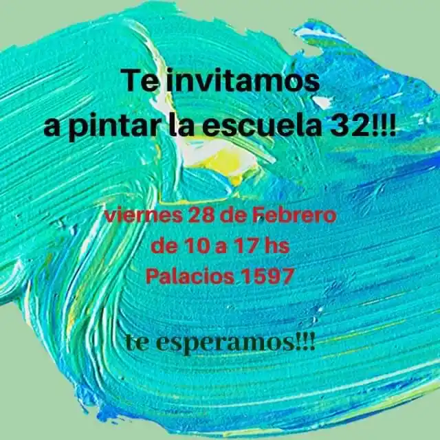Desde la Escuela 32 invitan a los vecinos a pintar el establecimiento