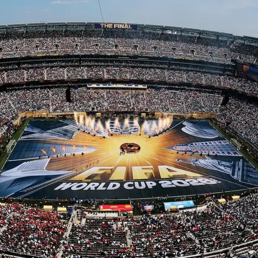 El imponente estadio MetLife de Nueva Jersey en la previa a la final del Mundial. Foto: Reuters/Brian Snyder