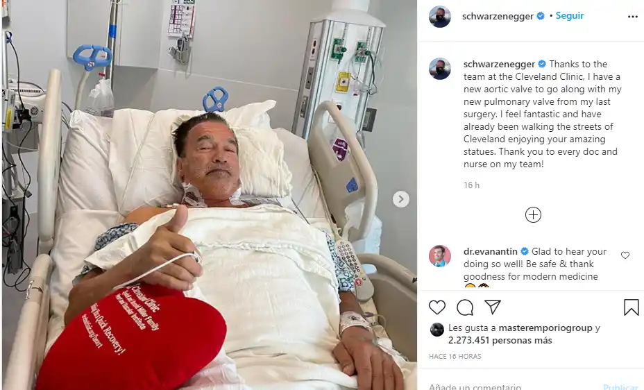 Con esta publicación Arnold Schwarzenegger se encargó de evitar rumores. Foto: Instagram