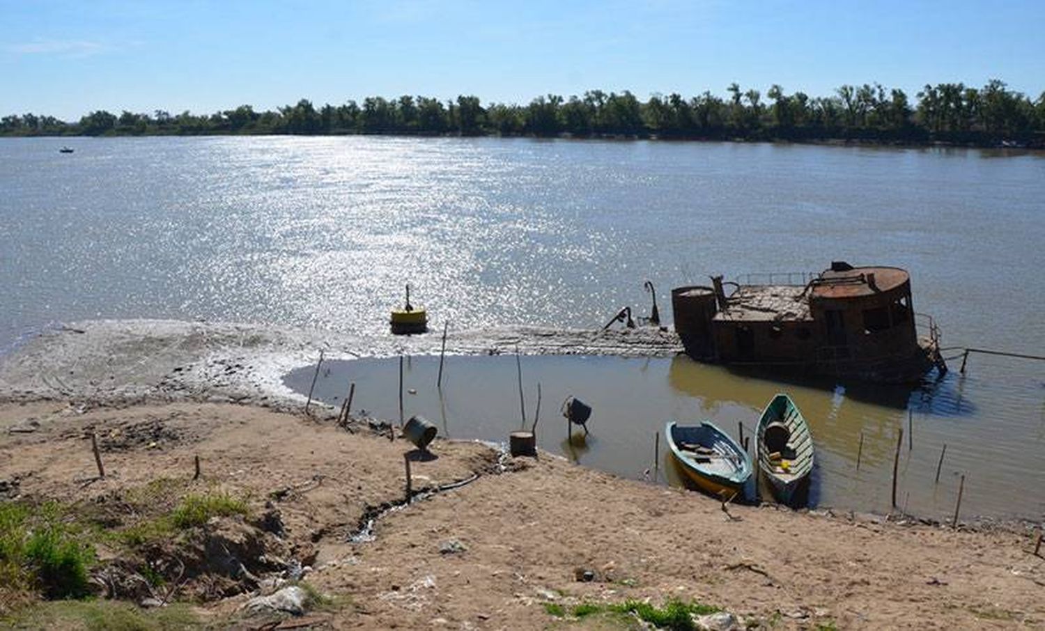 El río Paraná sigue bajando en Entre Ríos