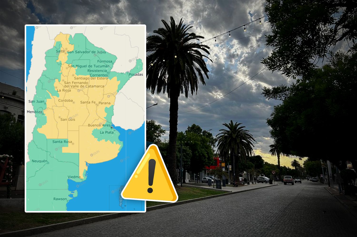 Amanecer caluroso y con temperatura en aumento antes del cambio de tiempo: alerta amarillo por tormentas