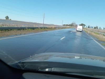 Ruta 8: circulación sin restricciones ni agua sobre la calzada