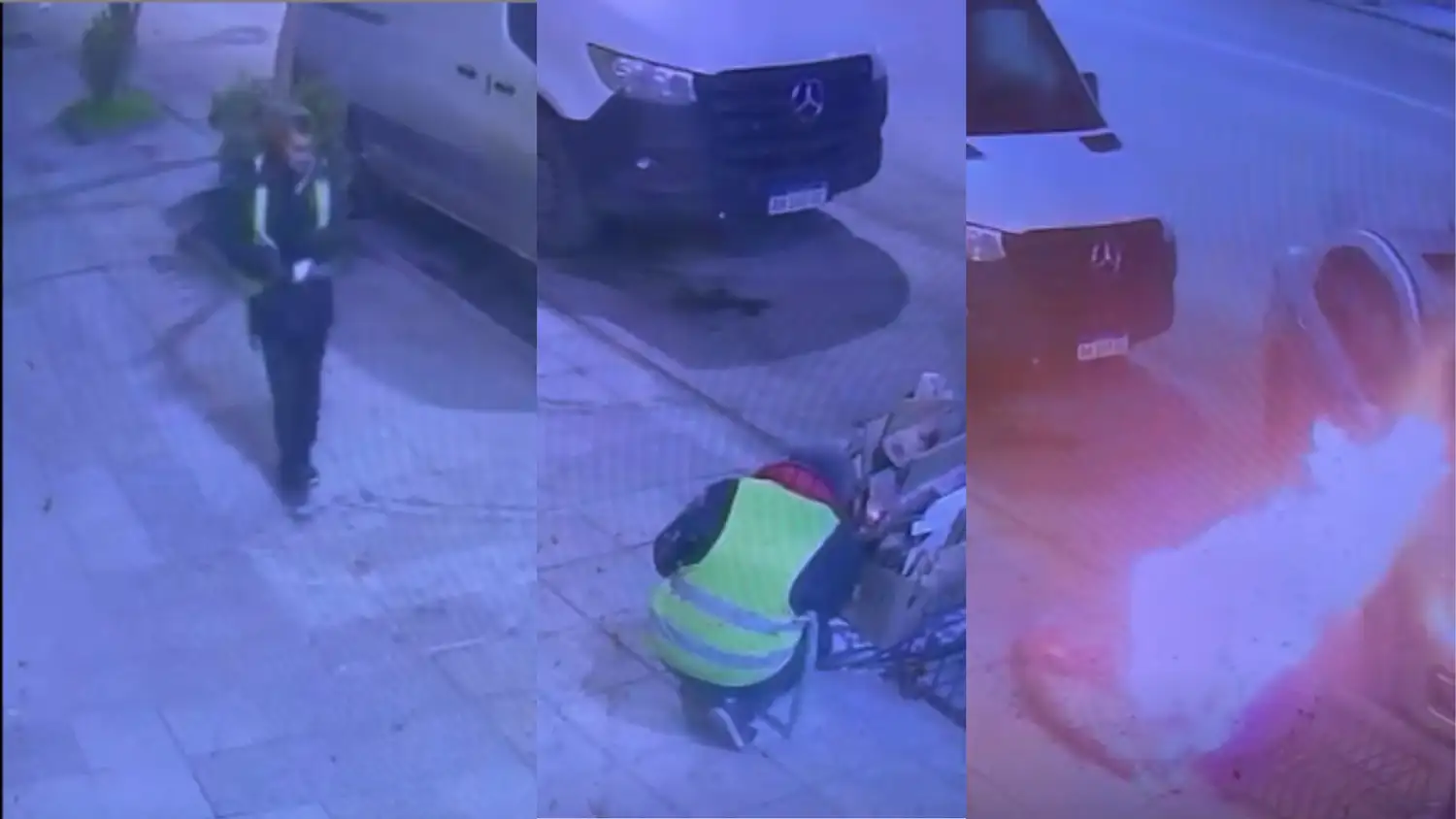Imágenes captadas por cámaras de seguridad