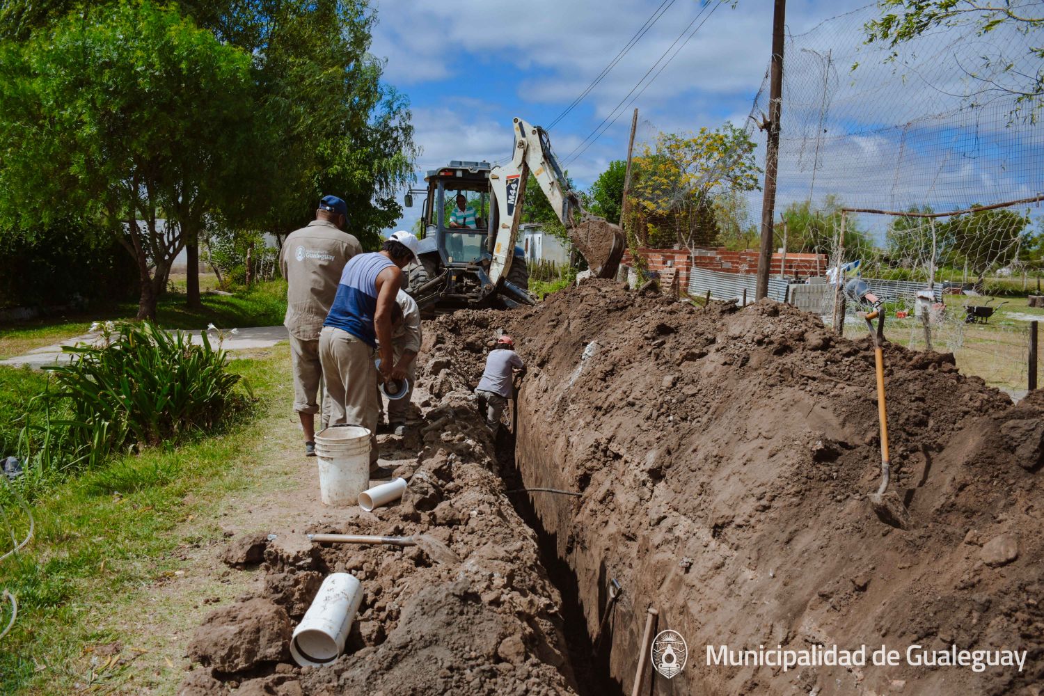 Obras Sanitarias: trabajos de conexión de cloacas