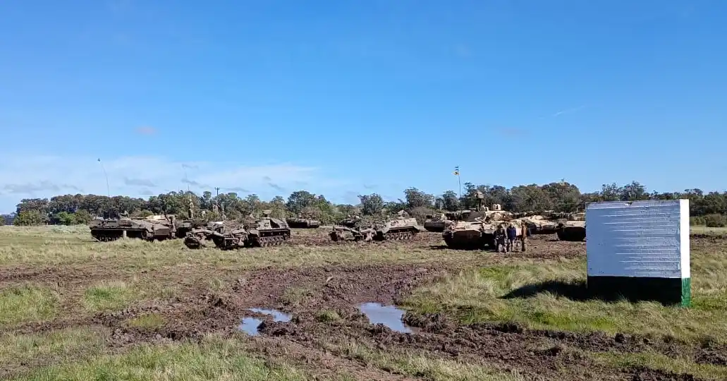El Ejército Argentino desplegó maniobras con tanques y morteros en Magdalena