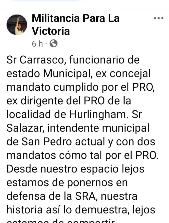 Posteo Militancia para la Victoria