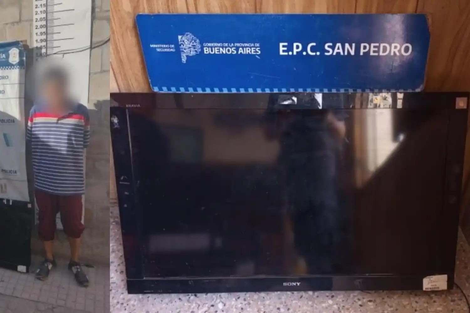 Procuraban dar con el dueño del televisor. Foto: Policía Bonaerense.